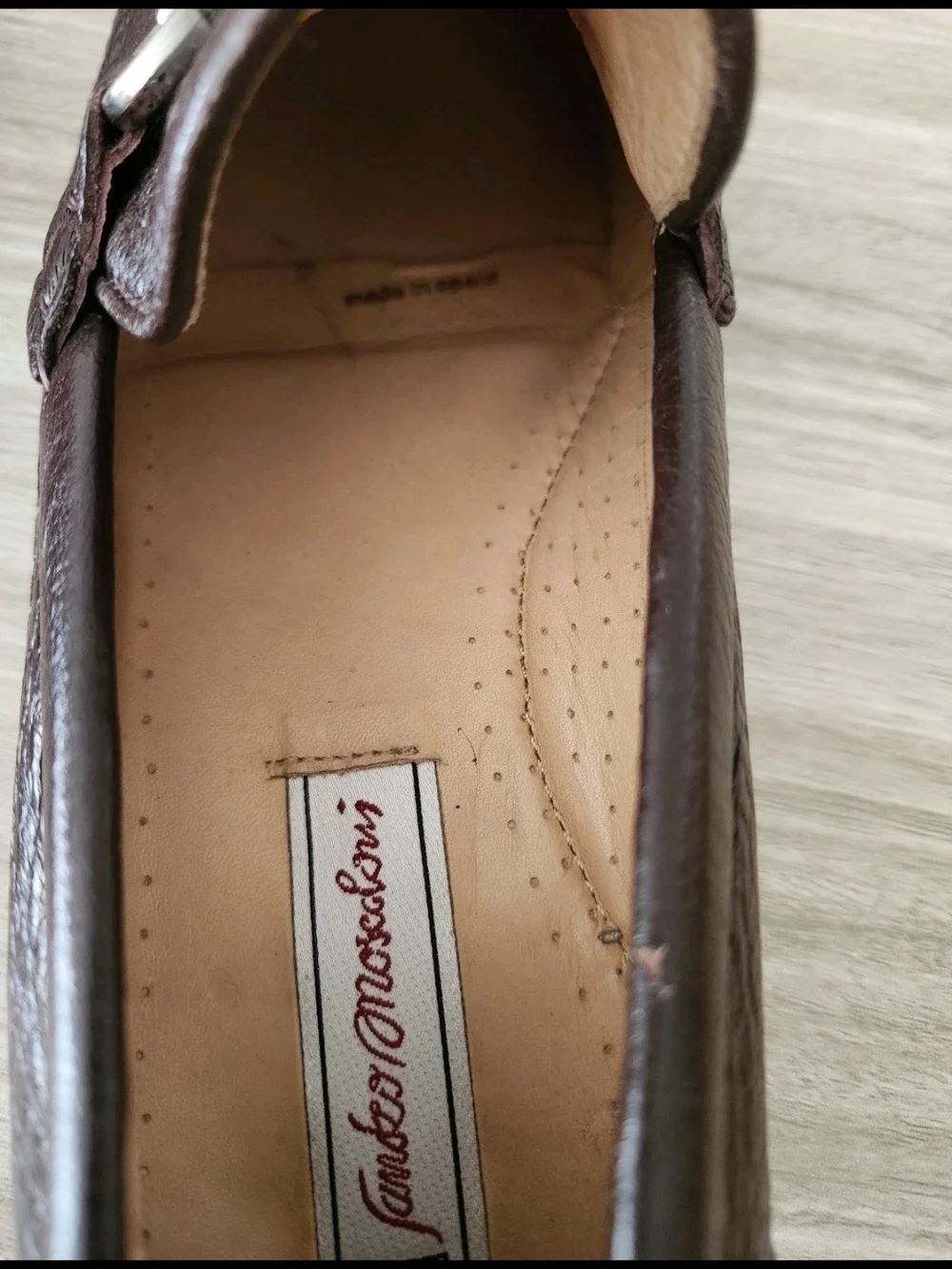 Sandro Moscoloni Brown Leather Bit Slip-On Dress Shoes Men's Sz 10 Made In Spain